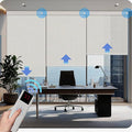 COOLWINDS Motorized Blinds with Remote Cordless Automatic Motorized Shades Custom Blinds for Windows Smart Curtains Compatible with Alexa Google Home(Solar Beige,W33 x H72in)