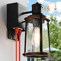 JOKAONOTL Dusk to Dawn Motion Sensor Outdoor Light with GFCI Outlet Waterproof Outside Porch Light Exterior Lighting Fixtures for House Garage Front Door,Bulb Included,12.5 "H,1PC
