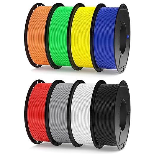 ELEGOO 250g Rapid PLA Plus Filament 1.75mm Bundle, 8 Colors PLA+ 3D Printer Filament 30-600 mm/s High Speed Printing, Dimensional Accuracy +/- 0.02 mm 8 Pack 250g Spool