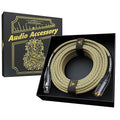 AA AUDIO ACCESSORY Gold Series Star Quad XLR Cables 25ft, Neutrik Connectors, 19AWG Microphone Cable, Kevlar-Reinforced Nylon Braided Handmade Mic Cable, 100% Coverage OFC Braid and Al-Foil Shielding