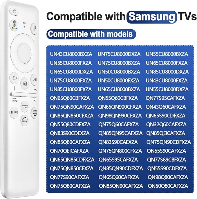 BN59-01432A for Samsung tv Remote, for Sam-Sung Solar tv Remote Replacement with Voice Rechargeable Solar Cell Compatible with Samsung Neo QLED 8K HDR Frame Smart TVs