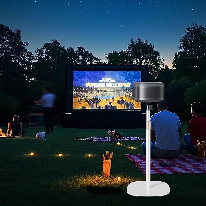 Hocoder Projector Stand Floor Projector Mount Stand 1/4 Screw with Heavy Base, Adjustable Height 33"-50",Arbitrary Angle adjustment, for Living Room, Courtyard, Bedroom