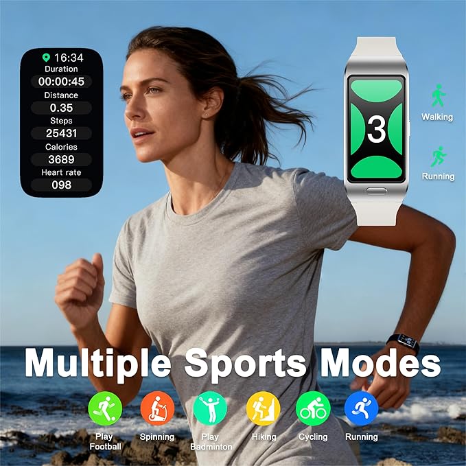 2-in-1 Smart Health Band with Built-in Bluetooth Earbuds, Fitness & Activity Tracker with Heart Rate & Sleep Monitor, Bluetooth Call Support, 1.57" HD Touchscreen for Daily Wellness (Black)