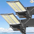 Deepn Solar Street Light 12000W Aluminum Commercial Grade Solar Parking Lot Lights with Motion Sensor & Dusk to Dawn IP67 Waterproof Heavy Duty Security Flood Lights for Street, Yard, SZ4000, 2Pack