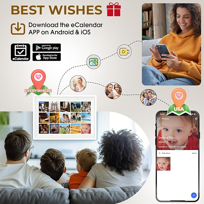 Calendar, 10.1" WiFi Smart Wall Calendar & Chore Chart,