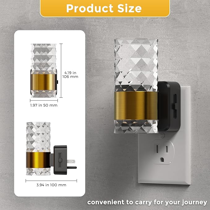 L LOHAS LED Night Light, Modern Night Lights Plug into Wall, 3000K Soft Warm 0-100LM Adjustable Night Lights,Automatic Nightlights Plug in with Dusk to Dawn Sensor for Rooms Bathroom Hallway Decor