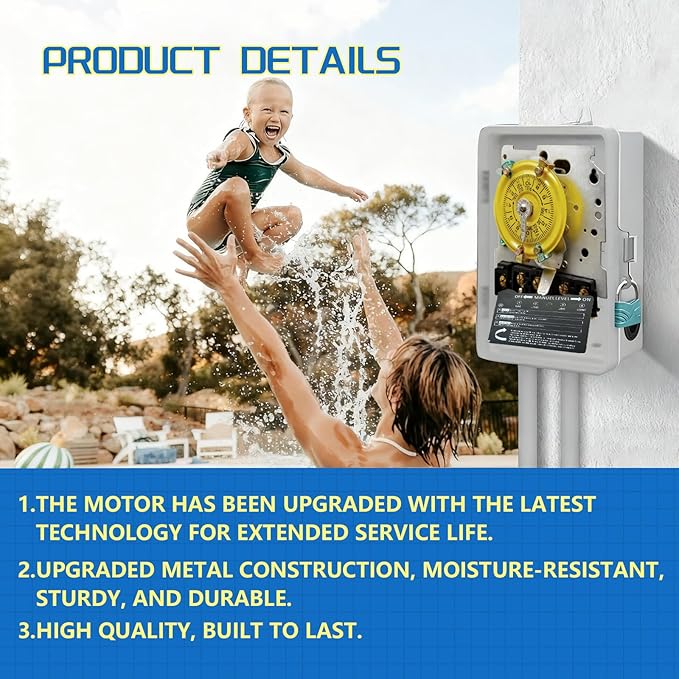 T104M Electromechanical Timer Switch Versatile Scheduling Manual Override,Mechanism Only