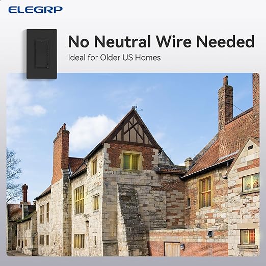 ELEGRP Digital Dimmer Light Switch for 300W Dimmable LED/CFL Lights and 600W Incandescent/Halogen, Single Pole/3-Way LED Slide Dimmer Light Switch, Wall Plate Included, UL Listed, 3 Pack, Matte Black