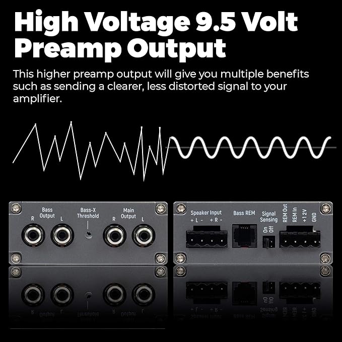 NVX XLCA2 X-Series 2-Channel Line Out Converter Digital Bass Enhancer with xBOOST and Remote Level Control