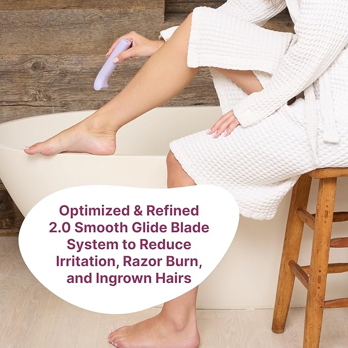 HAPPY CURVES Smoothie 2.0 Bikini Trimmer - Electric Razor for Women, Waterproof Hair Groomer with Adjustable Guards, Personal Shaver for Pubic Hair, Ladies Intimate Shaver and Body Trimmer (Guava)