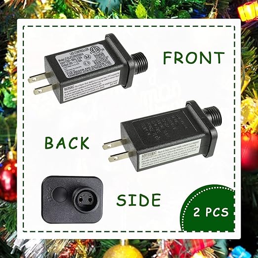 SIGANDG 30V 9W LED Transformer Replacement Class 2 Power LED Controller with 8 Modes Supply for Christmas String Light Inflatable Decorations IP44 Waterproof Low Voltage Transformer(2 Pcs)