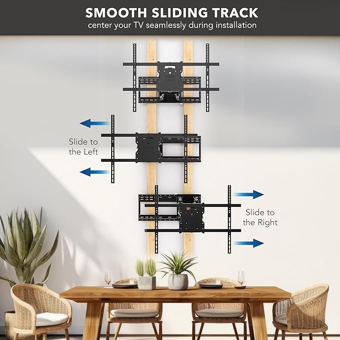 Mount-It! The Beast Outdoor TV Wall Mount, Weatherproof 275 lb Capacity Heavy Duty TV Wall Mount with Long Extension Arms
