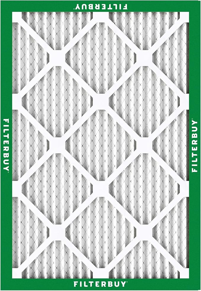 Filterbuy 23x23x1 Air Filter MERV 8 Essential Dust & Allergy Defense (2-Pack), Electrostatic Pleated HVAC AC Furnace Filters Replacement, Made in USA (Actual Size: 22.50 x 22.50 x 0.75)