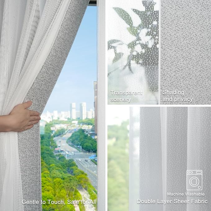 Blindify Motorized Sheer Vertical Blinds with Remote, Light Filtering Smart Vertical Blinds Work with Alex Google Home, Horizontal Blinds for Sliding Glass Doors, Customize(Linen Light Gray)