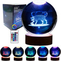 3D LED Cat Night Light, 16 Color Changing Lamp with Dimmable Remote Control