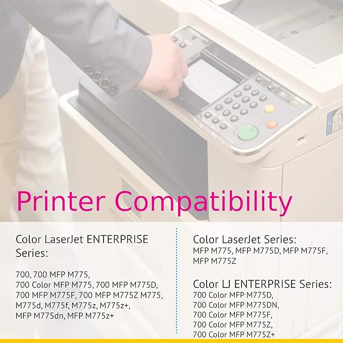 CS Replacement Toner Cartridge Compatible with HP M775 CE340A Black 651A Color MFP M775D MFP M775F MFP M775Z 700 Color Enterprise 700 MFP M775D 2 Set