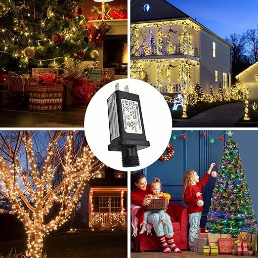4.5V LED Controller LED Transformer Class 2 Power Supply, IP44 Waterproof Low Voltage Transformer US Plug for Christmas Light, String Light (4.5v 0.6a 1pack)