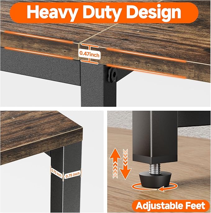 Aquzee 65 inch TV Stand, Entertainment Center for 40" 55" 60" 65" Television, Wood & Metal TV Console Table,Single Shelf Load 210lbs, 3Tiers Storage Rustic Television Stands, for Living Room Bedroom