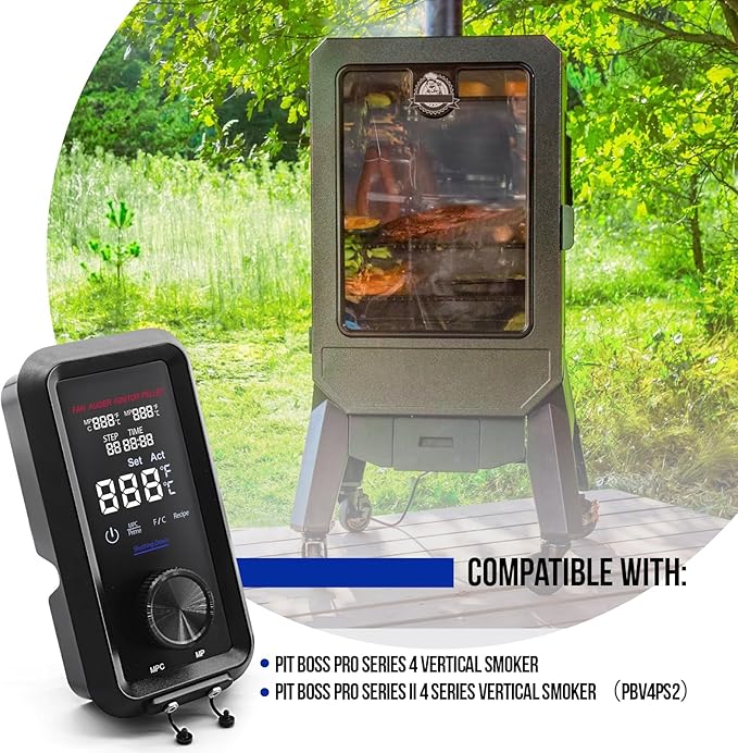 【UPGRADE】Digital PID Vertical Control Board Complete with WiFi Capability Compatible with Pit Boss Pro Series II 4-Series Wood Pellet Vertical Smoker Part NO. 80147