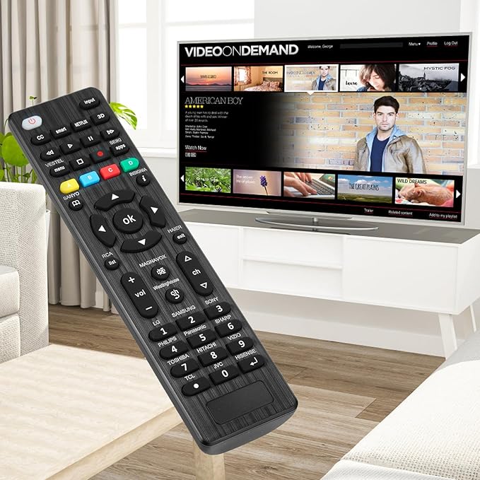 Paquete de 2:Universal TV Remote Control is Suitable for LED Smart TVS of LG,Samsung,Sony,Philips,Panasonic,Sharp,Toshiba,Hitachi,VIZIO,TCL,JVC,Hisense and Other Brands