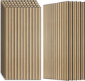 AUTORIFIC Wood Veneer Sound Panels, 10 Pack 47.2”x23.6” Wall Panels, Decorative Acoustic Panels for Walls, for Office,Home Theater,Studio,Living Room, Teak(Mitred)