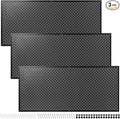Daanxw Peg Board, 3 Pack 16-Inch X 36-Inch Heavy Duty Steel Pegboard,Heavy Duty Black Pegboard for Walls, Garage, Workbench, Craft Room Tool Organization, Metal Pegboard Panels(Black)