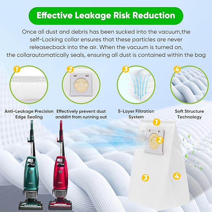 LBLVBNEWD 10 Pack IB600 HEPA Vacuum Bags for Kenmore Intuition Upright Vacuum Cleaner - Compatible with Kenmore Intuition Vacuum Bags BU4018 BU4020 BU4021 BU4022 BU4050