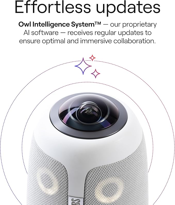 Meeting Owl 3 Premium Pack: 360-Degree, 1080p HD Smart Video Conference Camera, Microphone, and Speaker (Automatic Speaker Focus & Smart Zooming and Noise Equalizing)