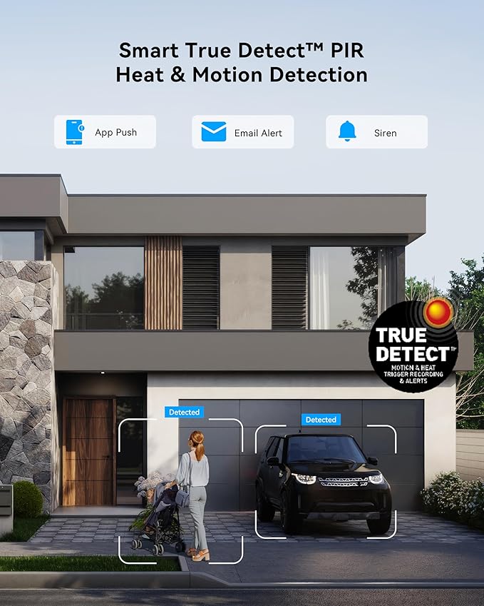Swann 4K UHD Home Security Camera System, 16Ch NVR with 2TB HDD, 8 Indoor Outdoor Dome IP Cameras, PoE Wired, Video Analytics, 2-Way Audio, Sirens, Color Night Vision, True Detect, 24/7,1689808D