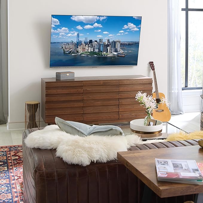SANUS Preferred Extendable Tilt TV Wall Mount for 42 to 90 inch Screens up to 150lbs - 5.7” Extension Provides Max 12 deg Tilt to Reduce Glare - Easy DIY Install w/Included Hardware - SLT4-B1