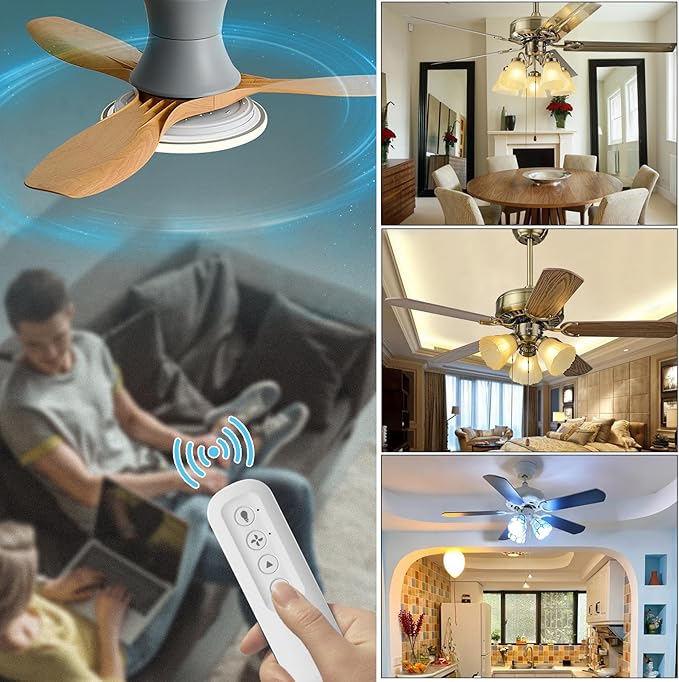 Prichor 99770 Ceiling Fan Remote Control (Remote ONLY) for Hunter 99770 99392 99813, Universal Remote with 3 Speeds & Light Dimmer