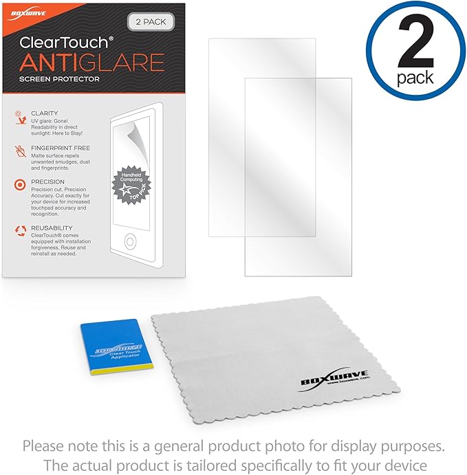 BoxWave Screen Protector Compatible with ButterflyMX Video Intercom Surface (7 in) - ClearTouch Anti-Glare (2-Pack), Anti-Fingerprint Matte Film Skin