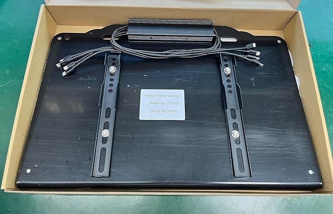 Wall Mounted Cell Phone Charging Station | 8 Ports High Speed Cables Charging Dock with Apple,Type-C,Android Port | Applicable for Airport/Hotel/Hospital/Banks/Shopping Malls