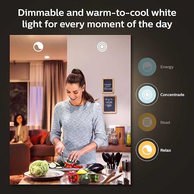 Philips Hue A19 LED Smart Light Bulb - White and Color Ambiance - 60W Indoor Light Bulb - Control with Hue App - Compatible with Alexa, Google Assistant and Apple Homekit - 6 Pack
