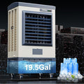 Landeagle 49″ Swamp Cooler Air Conditioner, 6550CFM Portable Evaporative Coolers with 19.5 Gal Tank,120°Oscillation, Outdoor Cooling Fan with Continuous Auto Fill for Patio Garage Industry Commercial