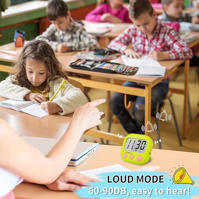 Classroom Timers for Teachers Kids Large Magnetic Digital Timer Teacher Supplies 12 Pack-Blue Green