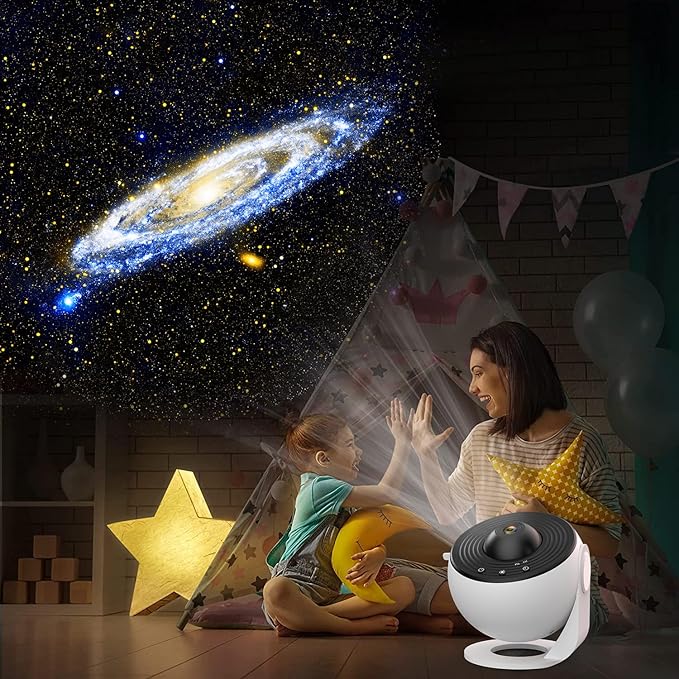 FLEVO Planetarium Star Projector, Galaxy Projector,Realistic Starry Sky Night Light,4K Replaceable HD 13 Film Discs,for Kids Bedroom Ceiling Home Living Room Decor Birthday Gifts