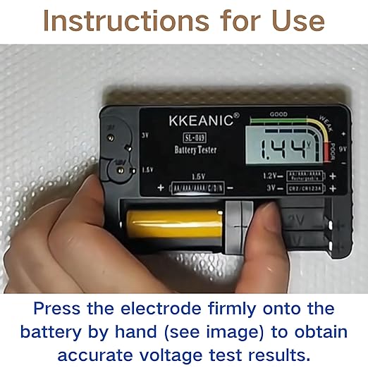 Battery Tester with Battery Organizer Storage Case,Professional Digital Battery Checker with LCD Display for Household AA, AAA, 4A,C, D, 9V, Button Cells. Compact Design & Clear Power Level Indicator