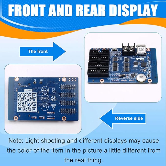 MARALANG HD-WF4 RGB Seven Color Small LED Display WiFi Control Card Module 384Wx256H Pixels HUB75 Interface Controller Panel Card