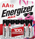 Energizer MAX AA Batteries, 12 Pack, Double A Alkaline Batteries