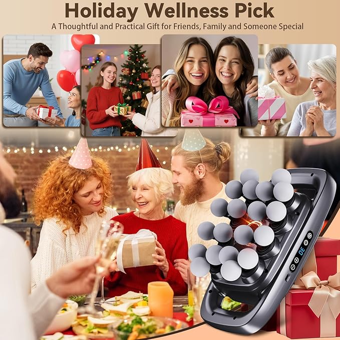 Cexovil 20-Head Massage Gun,2026 Upgrade Deep Tissue Percussion Massager with 3 Modes 30 Intensities, Quiet Muscle Tension Release Electric Massage Tools for Back, Shoulders, Legs