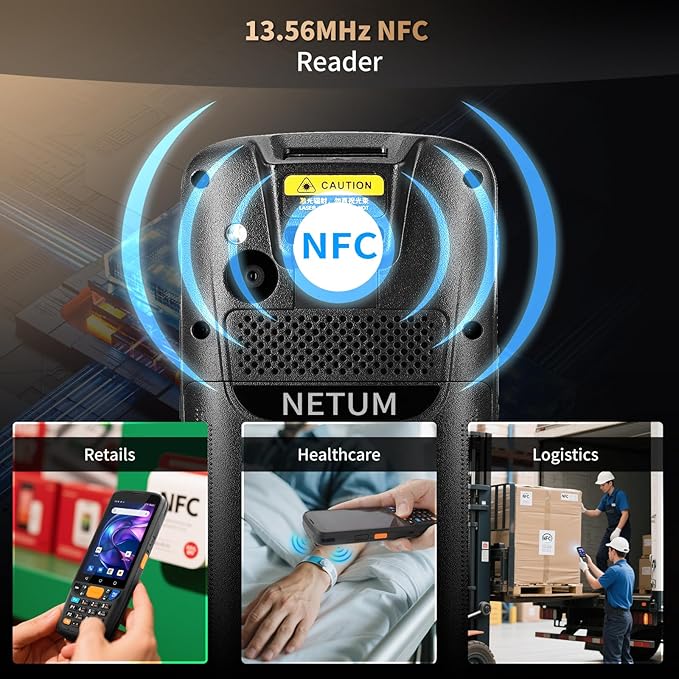 NETUM Android 11 Handheld Barcode Scanner Terminal Mobile Computer, Wi-Fi 4G BT NFC PDA for Inventory Warehouse, Retails Management (Q500 PDA)