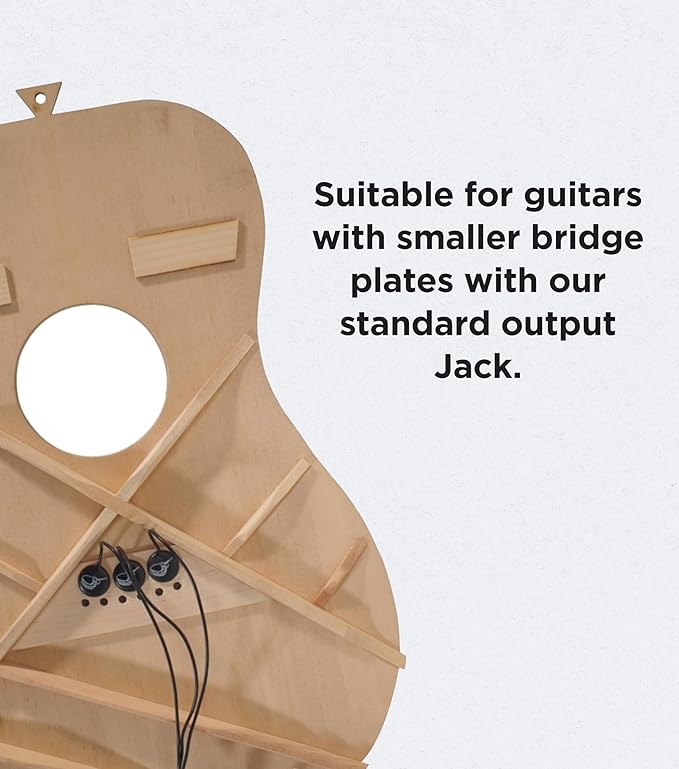 Journey Instruments Passive Piezo Acoustic Pickup – EP101KM Three Balanced German-made Passive Pickup Elements – Piezo Pickup for Acoustic Guitars (Ceramic)