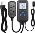 Digital Humidity Controller, Pre-Wired Humidity Controlled Dual Stage Outlets for Mushroom Growing, Reptile, Grow Tent, Humidifier/Dehumidifier