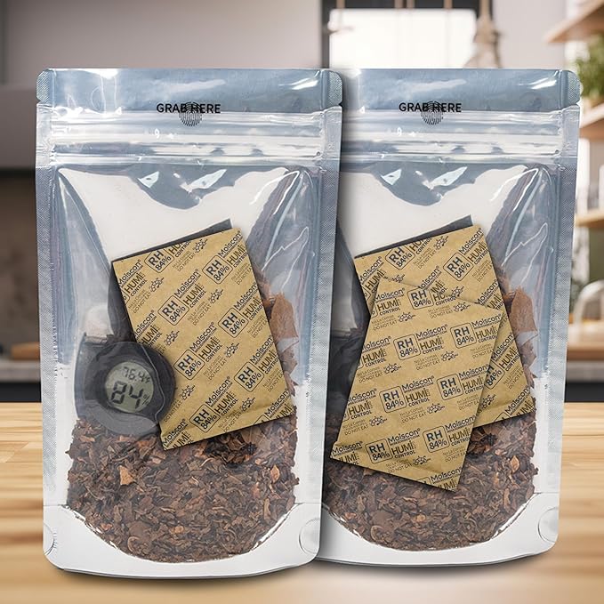 Wisesorb 84% Two-Way Humidity Control Packs for Storing 1 lb – Size 60 – 50 Pack – Seasoning Packets Moisture Control Packets Individually Wrapped, Humidifier Packs for Season Wood Humidifier Boxes