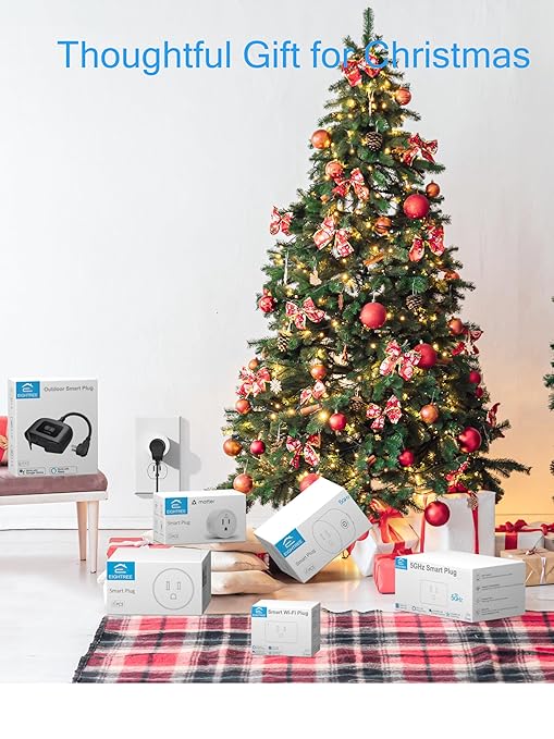 EIGHTREE Smart Plug 2025 Upgrade to 15A, Bluetooth & Wi-Fi Outlet Plug Dual Connection, Voice Control, Remote Control Outlet Timer Indoor, Smart Plugs That Work with Alexa & Google, 2.4GHz Wi-Fi Only