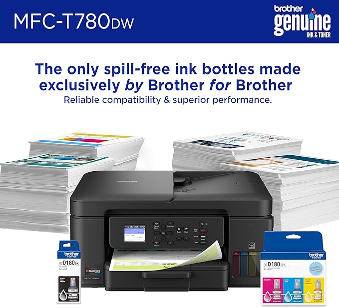 Brother INKvestment Tank 780 Wireless Color Inkjet All-in-One Printer with Duplex Printing | Includes up to 3 Years of Ink in-Box(1) and a 3-Year Limited Warranty(2) (MFC-T780DW)