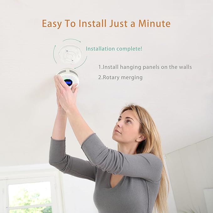 Kesy Upgraded Smoke and Carbon Monoxide Detector 10-Year Lifespan, Dual Sensor Smoke Alarm & Carbon Monoxide Detector (5 Pack)