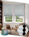 Yoolax Smart Blinds, Motorized Cellular Shades Compatible with Alexa, Blackout Electric Blinds with Remote for Indoor Windows, Automatic Energy Saving Honeycomb Shades, White, 29" W x 72" H