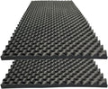 KTOESHEO 2 PCS Acoustic Panels,48''X24''X2'' Egg Crate Foam Soundproof Foam Wall Panels,High Density Fireproof Noise Cancelling Foam Studio Foam Panel,Noise (Black)